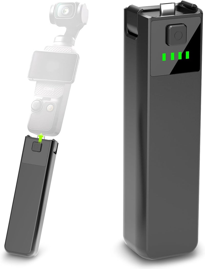ADDPOWER Battery Handle Compatible with DJI osmo Pocket 3, Portable osmo Pocket 3 Battery Handle, Built-in 5000mAh Battery, Reserved 1/4” Thread, 22.5W Fast Charging (1pcs) - Image 1
